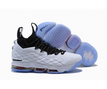 Wholesale Cheap Nike Lebron James 15 Air Cushion Shoes Doodle White Black