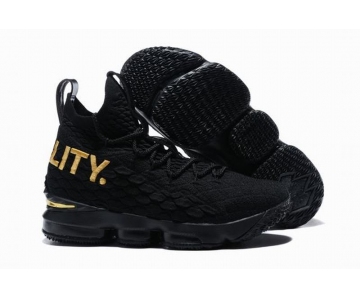 Wholesale Cheap Nike Lebron James 15 Air Cushion Shoes Equality Black