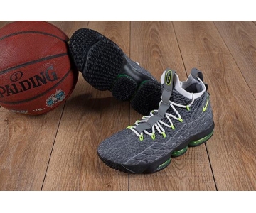 Wholesale Cheap Nike Lebron James 15 Air Cushion Shoes Grey Green