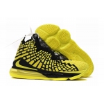 Wholesale Cheap Nike Lebron James 17 Air Cushion Shoes Black Fluorescent Green