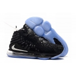 Wholesale Cheap Nike Lebron James 17 Air Cushion Shoes Black Silver
