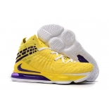 Wholesale Cheap Nike Lebron James 17 Air Cushion Shoes Fluorescent Yellow Purple