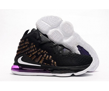 Wholesale Cheap Nike Lebron James 17 Air Cushion Shoes Purple-Golden Dynasty