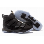 Wholesale Cheap Nike Lebron James Soldier 11 Shoes Black Gold