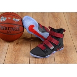 Wholesale Cheap Nike Lebron James Soldier 11 Shoes Black Red Red