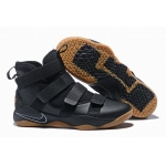 Wholesale Cheap Nike Lebron James Soldier 11 Shoes Black Rubber