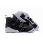 Wholesale Cheap Nike Lebron James Soldier 11 Shoes Black White