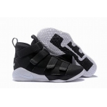 Wholesale Cheap Nike Lebron James Soldier 11 Shoes Black White