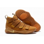 Wholesale Cheap Nike Lebron James Soldier 11 Shoes Wheat Yellow
