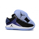 Wholesale Cheap Air Jordan 32 Low Shoes Black/Blue-White