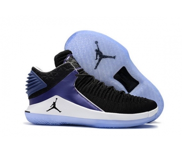 Wholesale Cheap Air Jordan 32 Low Shoes Black/Blue-White