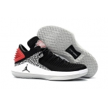 Wholesale Cheap Air Jordan 32 XXXI Low Shoes Black/Red-White-Gray Cement