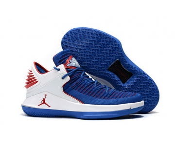 Wholesale Cheap Air Jordan 32 XXXI Low Shoes True Blue/White-Red
