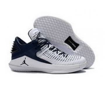 Wholesale Cheap Air Jordan 32 XXXI Low Shoes White/Deep Blue