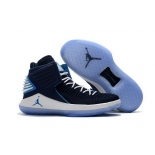 Wholesale Cheap Air Jordan XXXII Retro Shoes Deep Blue/UNC blue-White