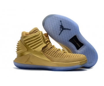 Wholesale Cheap Air Jordan XXXII Retro Shoes Gold
