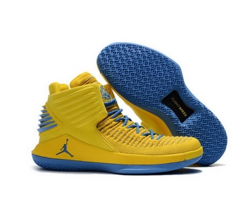 Wholesale Cheap Air Jordan XXXII Retro Shoes Yellow/blue