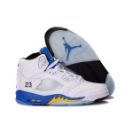 Wholesale Cheap Air Jordan 5 Laney Shoes White/Varsity Maize-Varsity Royal-Black