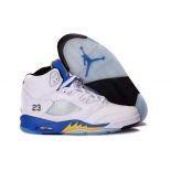 Wholesale Cheap Air Jordan 5 Laney Shoes White/Varsity Maize-Varsity Royal-Black