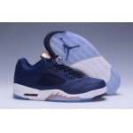 Wholesale Cheap Air Jordan 5 Low Bronze Blue/White-Metallic Red Bronze