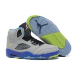 Wholesale Cheap Air Jordan 5 New Color Shoes Light gray/Blue/Green