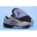 Wholesale Cheap Air Jordan 5 Retro Low Shoes Wolf grey/black