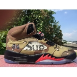 Wholesale Cheap Air Jordan 5 Retro Shoes Army Green/red-black