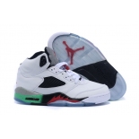 Wholesale Cheap Air Jordan 5 Retro Shoes White/red-green-black