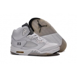 Wholesale Cheap Air Jordan 5 white metallic Shoes White/silver