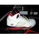 Wholesale Cheap Air Jordan Retro 5 Fire Red Shoes Red/White/Black