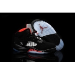 Wholesale Cheap Supreme x Air Jordan 5 Shoes Black/red-gray