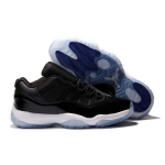 Wholesale Cheap Air Jordan 11 Low Shoes Black/Blue