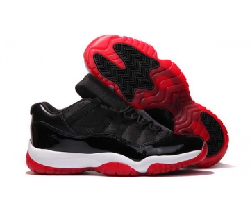 Wholesale Cheap Air Jordan 11 Low Shoes Bred Black/Red