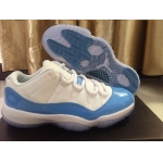 Wholesale Cheap Air Jordan 11 Low University Blue White/North Carolina Blue