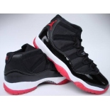 Wholesale Cheap Air Jordan 11 Retro Bred Shoes Black/Red