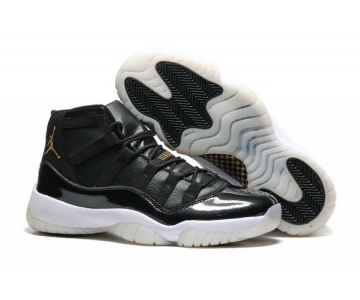 Wholesale Cheap Air Jordan 11 Retro Shoes Black/Gold-White