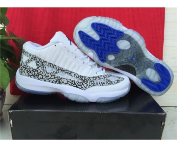 Wholesale Cheap Air Jordan 11 Retro Shoes white/grey cement-blue