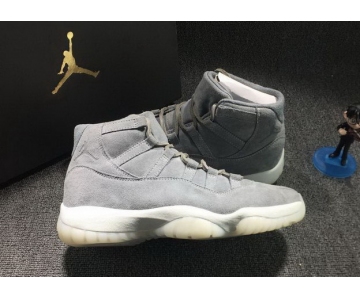 Wholesale Cheap Air Jordan 11 Retro Suede Gray White