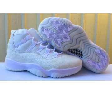 Wholesale Cheap Heiress Air Jordan 11 High Shoes White/Pure Platinum