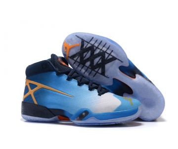 Wholesale Cheap Air Jordan 30 XXX Marquette Blue/yellow-white