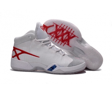 Wholesale Cheap Air Jordan 30 XXX Shoes White/Red-Grey
