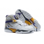 Wholesale Cheap Air Jordan 8 Kobe 8 pe White/Grey-Blue-Yellow