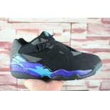 Wholesale Cheap Air Jordan 8 Low Aqua Black/Ture Blue-Grey