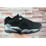 Wholesale Cheap Air Jordan 8 Low Chrome Black/Silver-White-Grey