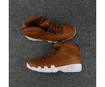 Wholesale Cheap Mens Air Jordan 9(IX) Retro Shoes Brown/White