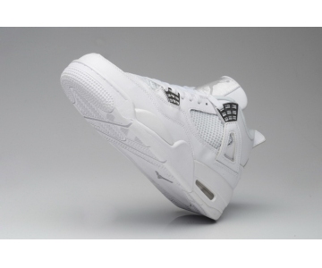 Wholesale Cheap Air Jordan 4 Retro Pure Money White/Metallic Silver