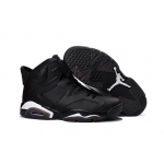 Wholesale Cheap Air Jordan 6 Black Cat Black/White