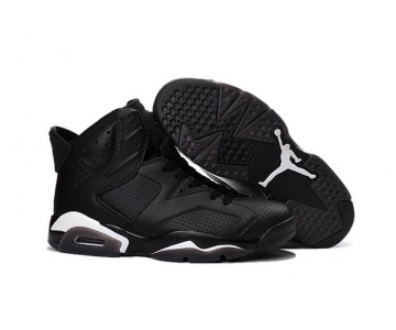 Wholesale Cheap Air Jordan 6 Black Cat Black/White
