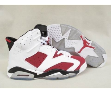 Wholesale Cheap Air Jordan 6 Carmine Shoes white/red-black