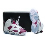 Wholesale Cheap Air Jordan 6 Grapes Shoes White/purple-black